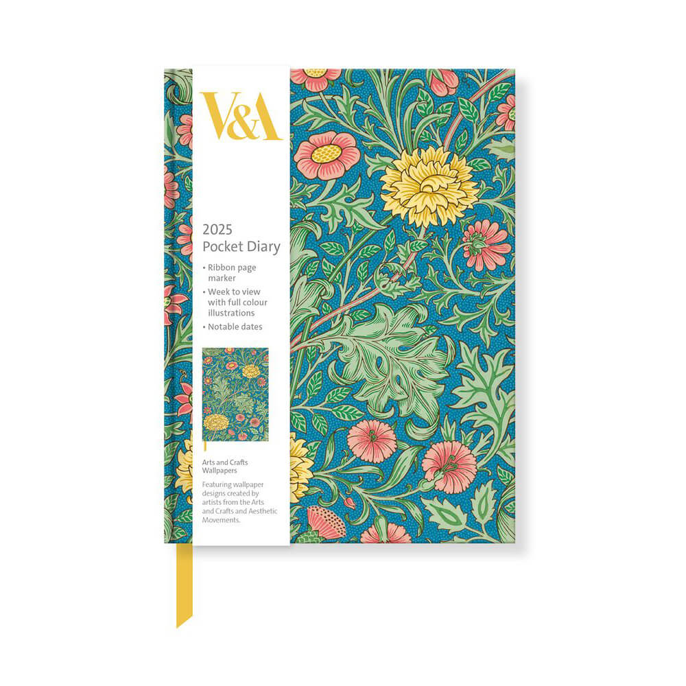 Museums & Galleries Arts and Crafts Wallpapers Pocket Week to View Diary 2025